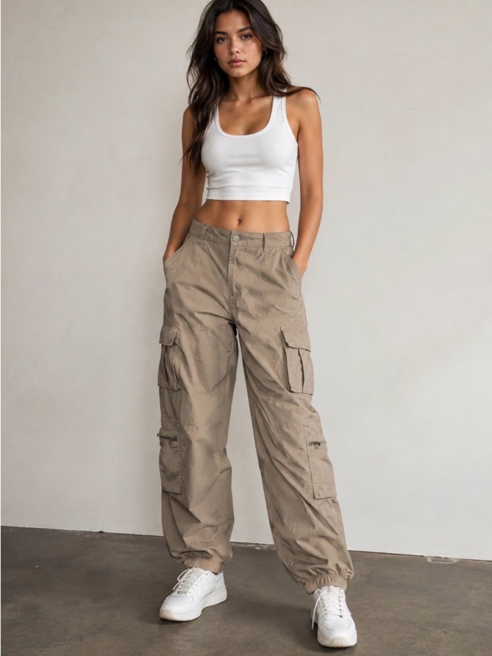 Rue21 Cargo Pants in Taupe Brown. Size L